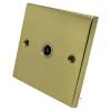 Edward Polished Brass TV Socket - Click to see large image