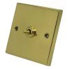 Edward Polished Brass Toggle (Dolly) Switch - Click to see large image