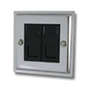 Nouveau Polished Chrome RJ45 Network Socket - Click to see large image