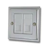 Nouveau Polished Chrome RJ45 Network Socket - Click to see large image