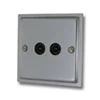 Nouveau Polished Chrome TV Socket - Click to see large image