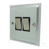 Nouveau Satin Chrome Light Switch - Click to see large image