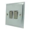 Nouveau Satin Chrome Light Switch - Click to see large image