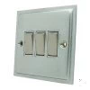 Nouveau Satin Chrome Light Switch - Click to see large image