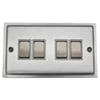 Nouveau Satin Chrome Light Switch - Click to see large image