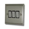 Nouveau Satin Nickel Light Switch - Click to see large image