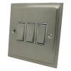 Nouveau Satin Nickel Light Switch - Click to see large image