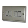 Nouveau Satin Nickel Light Switch - Click to see large image