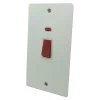 Flat White Cooker (45 Amp Double Pole) Switch - Click to see large image