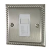 Rope Edge Satin Nickel RJ45 Network Socket - Click to see large image