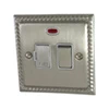 Rope Edge Satin Nickel Switched Fused Spur - Click to see large image