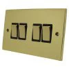 Trim Polished Brass Light Switch - Click to see large image