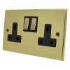 Trim Polished Brass Switched Plug Socket - Click to see large image