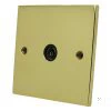 Trim Polished Brass TV Socket - Click to see large image