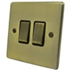 Trim Rounded Antique Brass Light Switch - Click to see large image