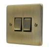 Trim Rounded Antique Brass Light Switch - Click to see large image