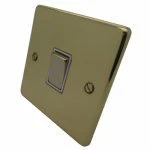 Trim Rounded Polished Brass Light Switch - Click to see large image