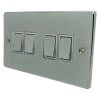 Trim Rounded Polished Chrome Light Switch - Click to see large image