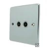 Trim Rounded Polished Chrome TV Socket - Click to see large image