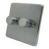 Trim Rounded Satin Chrome Intelligent Dimmer - Click to see large image