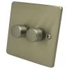 Trim Rounded Satin Nickel Intelligent Dimmer - Click to see large image