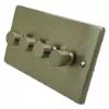 Trim Rounded Satin Nickel Intelligent Dimmer - Click to see large image