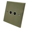 Trim Satin Nickel TV Socket - Click to see large image