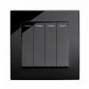 Rocker Light Switch 4 Gang - Single Plate