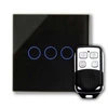 RetroTouch Crystal Black Glass Touch Light Switch - Click to see large image
