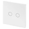 RetroTouch Crystal White Glass Touch Light Switch - Click to see large image