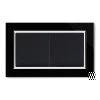 RetroTouch Crystal Black Glass Blank Plate - Click to see large image