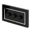 3 Gang 200W 2 Way LED (Trailing Edge) Dimmer (Min Load 1W, Max Load 200W)