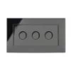 RetroTouch Crystal Black Glass LED Dimmer - Click to see large image