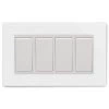 RetroTouch Crystal White Glass Light Switch - Click to see large image