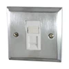 Mondo Satin Chrome RJ45 Network Socket - Click to see large image