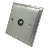 Mondo Satin Chrome TV Socket - Click to see large image