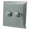 Mondo Satin Chrome Push Light Switch - Click to see large image