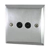 Mondo Satin Chrome TV Socket - Click to see large image