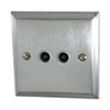 Mondo Satin Chrome TV Socket - Click to see large image