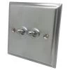 Mondo Satin Chrome Toggle (Dolly) Switch - Click to see large image