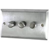 Mondo Satin Chrome Push Light Switch - Click to see large image