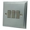 Mondo Satin Chrome Light Switch - Click to see large image