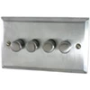 Mondo Satin Chrome Push Light Switch - Click to see large image