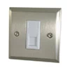 Mondo Satin Nickel RJ45 Network Socket - Click to see large image