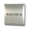 Mondo Satin Nickel Satellite Socket (F Connector) - Click to see large image