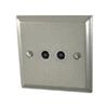 Mondo Satin Nickel TV Socket - Click to see large image