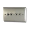 Mondo Satin Nickel Toggle (Dolly) Switch - Click to see large image