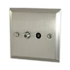 Mondo Satin Nickel TV and SKY Socket - Click to see large image