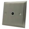 Mondo Satin Nickel TV Socket - Click to see large image