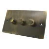 Slim Antique Brass Intelligent Dimmer - Click to see large image